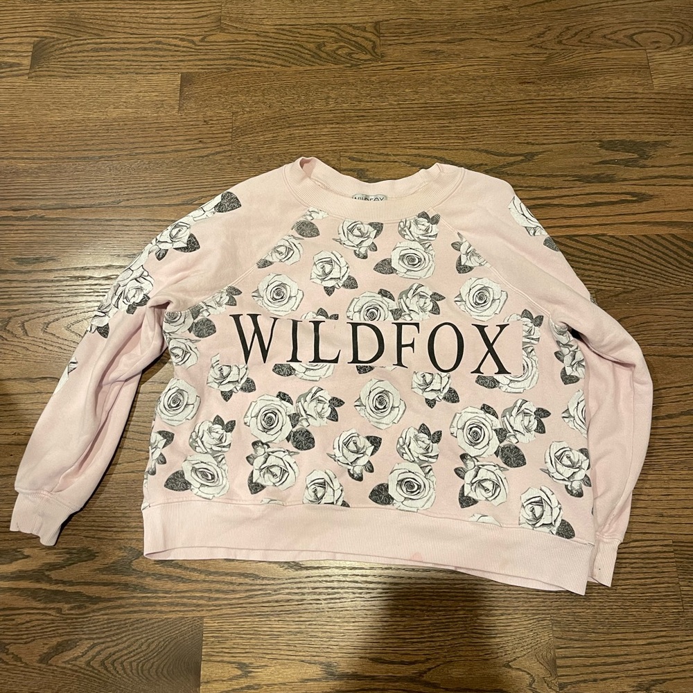 Pink Roses Wildfox Crewneck